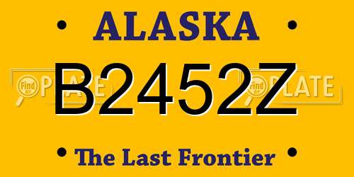 B2452Z Alaska License Plate