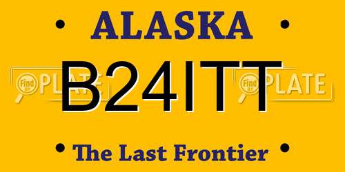 B24ITT Alaska License Plate