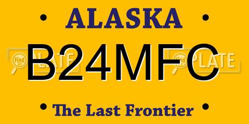 B24MFC Alaska License Plate