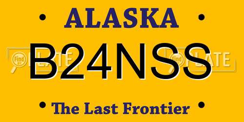 B24NSS Alaska License Plate