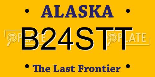 B24STT Alaska License Plate
