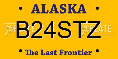 B24STZ Alaska License Plate