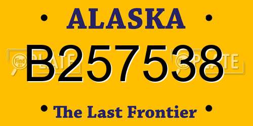 B257538 Alaska License Plate