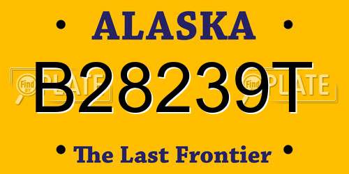 B28239T Alaska License Plate