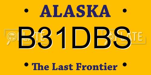 B31DBS Alaska License Plate