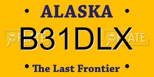 B31DLX Alaska License Plate