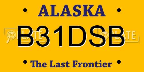 B31DSB Alaska License Plate
