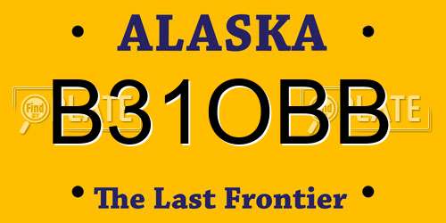 B31OBB Alaska License Plate