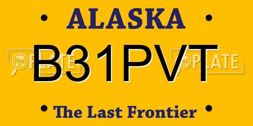 B31PVT Alaska License Plate