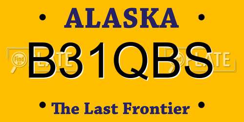 B31QBS Alaska License Plate