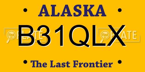 B31QLX Alaska License Plate