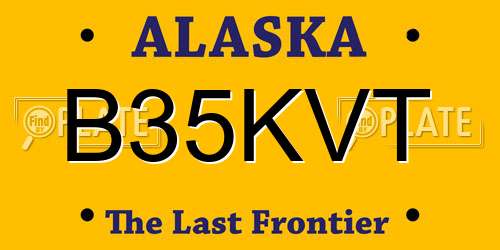B35KVT Alaska License Plate