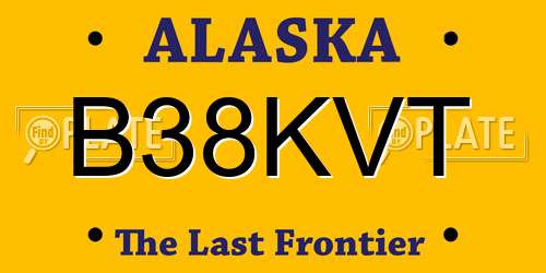 B38KVT Alaska License Plate