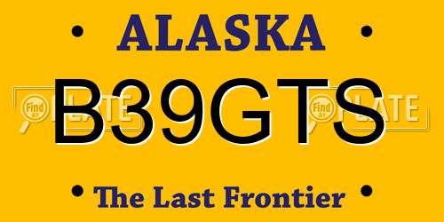 B39GTS Alaska License Plate