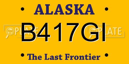 B417GI Alaska License Plate