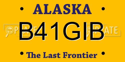 B41GIB Alaska License Plate