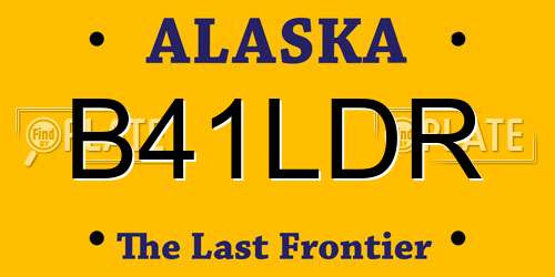 B41LDR Alaska License Plate