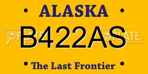 B422AS Alaska License Plate