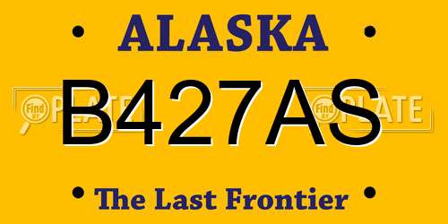 B427AS Alaska License Plate