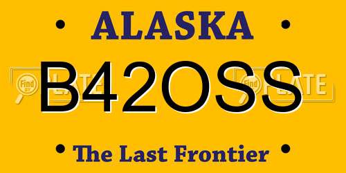 B42OSS Alaska License Plate