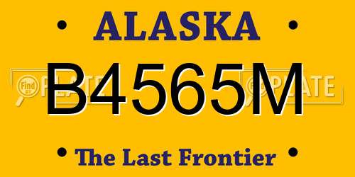 B4565M Alaska License Plate