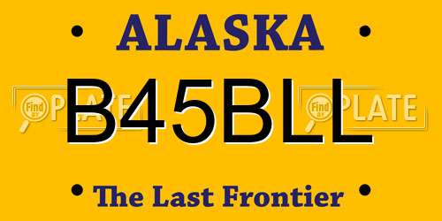 B45BLL Alaska License Plate