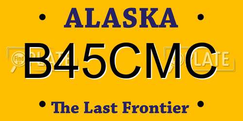 B45CMC Alaska License Plate