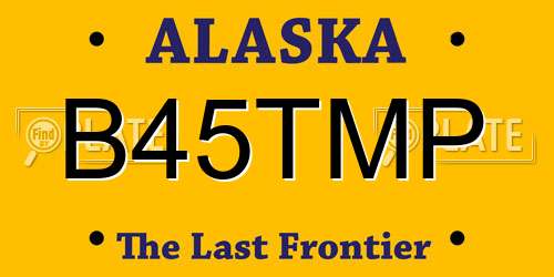 B45TMP Alaska License Plate