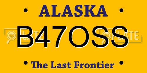 B47OSS Alaska License Plate