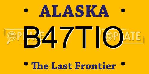 B47TIO Alaska License Plate