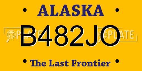 B482JO Alaska License Plate
