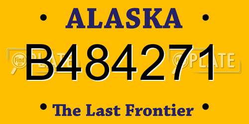 B484271 Alaska License Plate