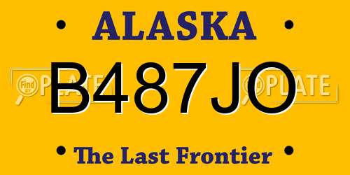 B487JO Alaska License Plate