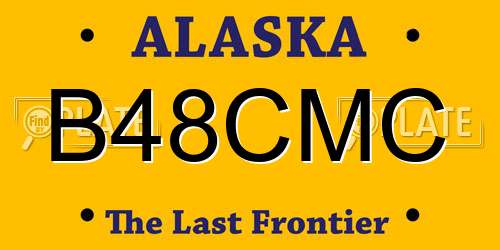 B48CMC Alaska License Plate