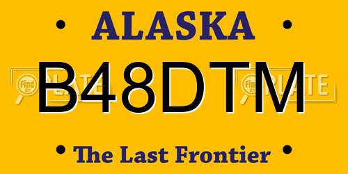 B48DTM Alaska License Plate