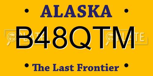 B48QTM Alaska License Plate