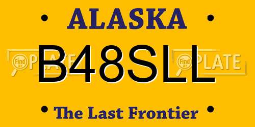 B48SLL Alaska License Plate