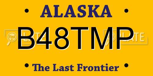 B48TMP Alaska License Plate
