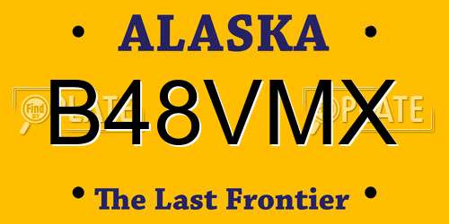 B48VMX Alaska License Plate