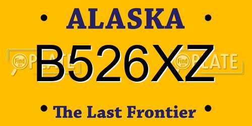 B526XZ Alaska License Plate