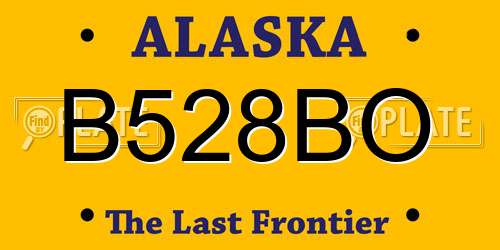 B528BO Alaska License Plate