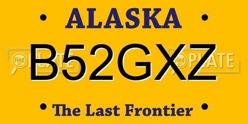 B52GXZ Alaska License Plate