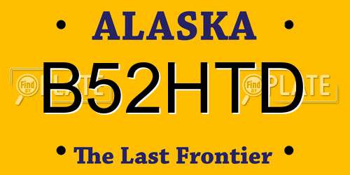B52HTD Alaska License Plate