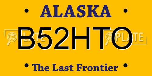B52HTO Alaska License Plate