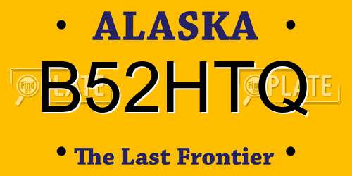 B52HTQ Alaska License Plate