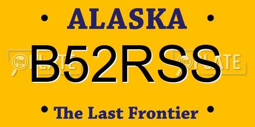 B52RSS Alaska License Plate