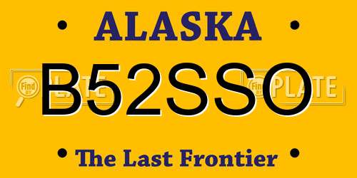 B52SSO Alaska License Plate