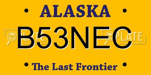 B53NEC Alaska License Plate