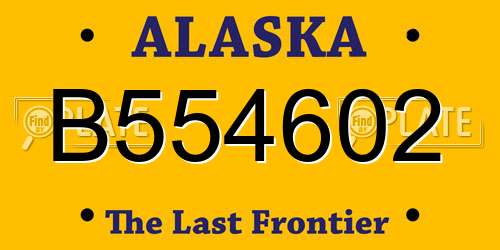 B554602 Alaska License Plate