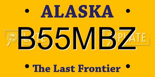 B55MBZ Alaska License Plate